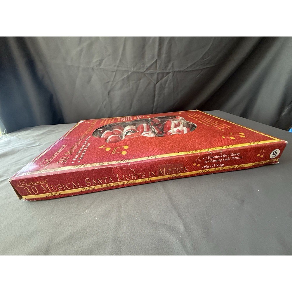 VTG Foremost 30 Musical Santa Lights in Motion 21 Songs 7 Functions Christmas - Picture 10 of 10